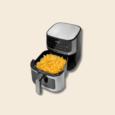 Friteuse à air Haeger Magic Window – Gris, 1 400 W
