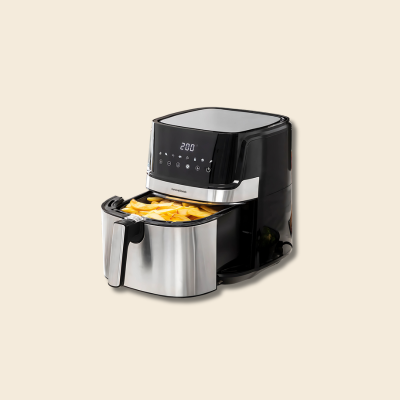 Friteuse à air Innovagoods Fryinn Pro – 5,5 L, 1700 W, acier inoxydable noir